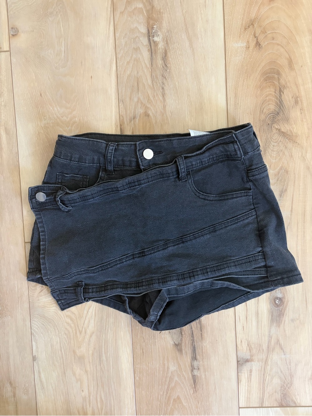Black High-Rise Women’s Denim Skort